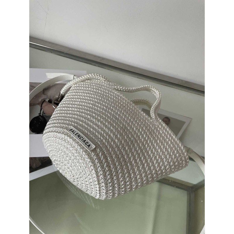 Ba*len*cia*ga ibiza small basket bag white