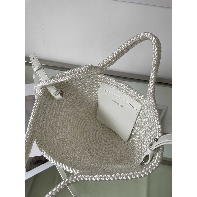 Ba*len*cia*ga ibiza small basket bag white