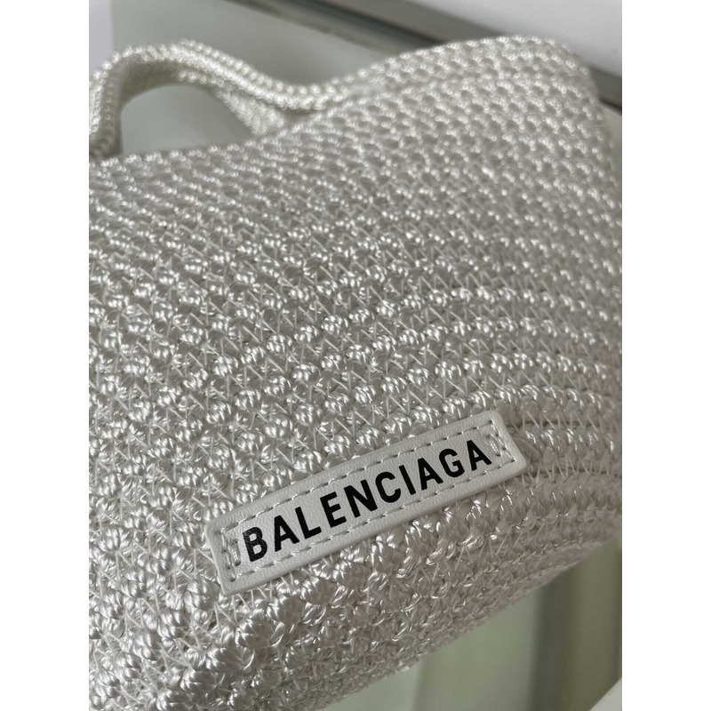 Ba*len*cia*ga ibiza small basket bag white