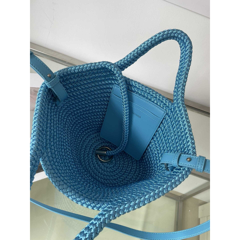 Ba*len*cia*ga ibiza small basket bag blue