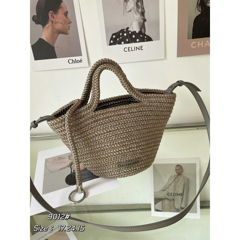 Ba*len*cia*ga ibiza small basket bag brown