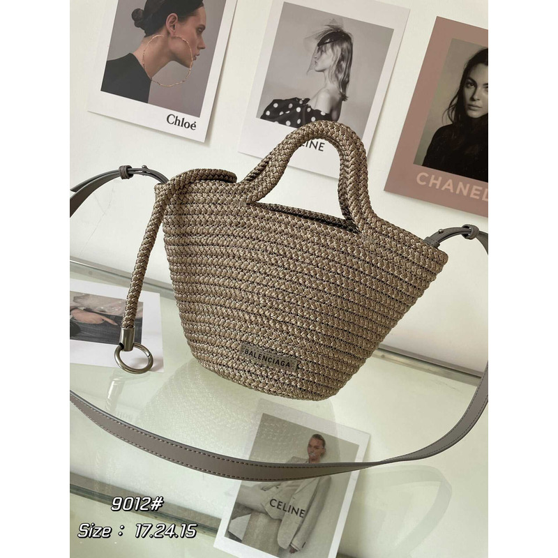 Ba*len*cia*ga ibiza small basket bag brown