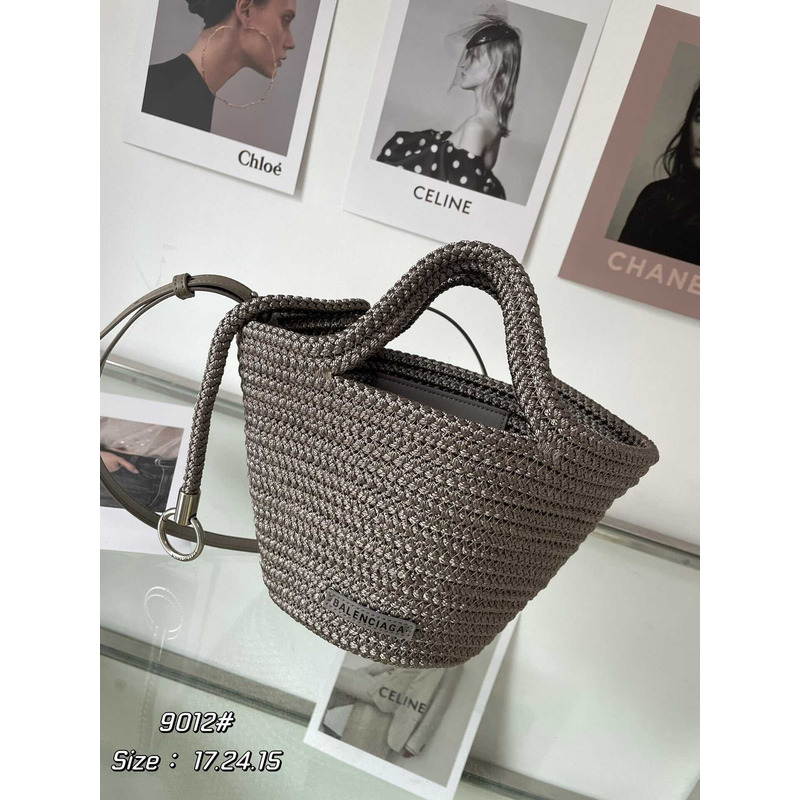 Ba*len*cia*ga ibiza small basket bag gray