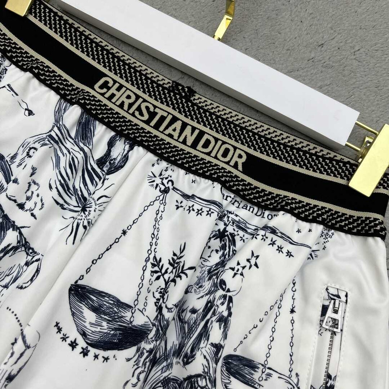 D*or printed shorts white