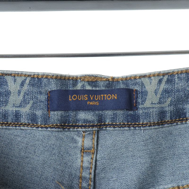 l**is V*t*n monogram logo denim jeans