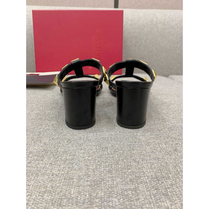 Valentino Valentino Roman Stud Slides Black