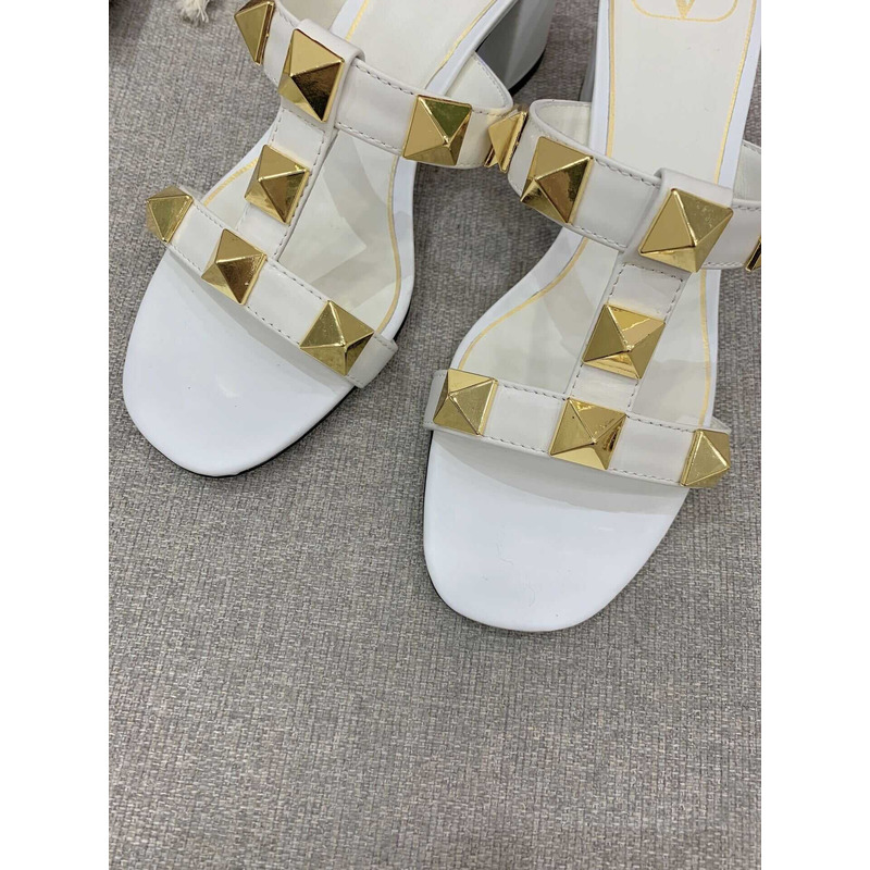 Valentino Valentino Roman Stud Slides White