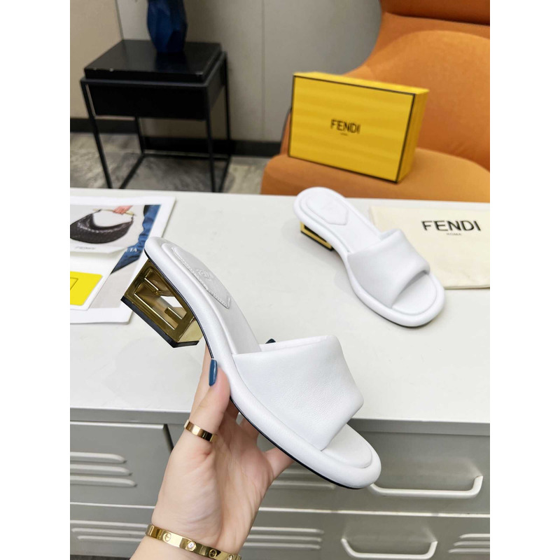 F**di high-heeled sandals for women white