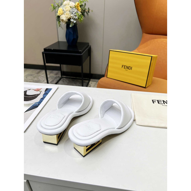 F**di high-heeled sandals for women white