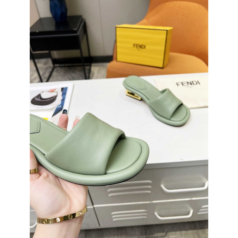 F**di high-heeled sandals for women green