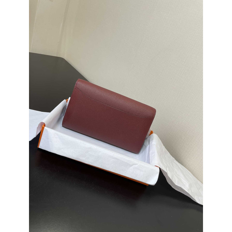 H**mes constance wallet to go silver hardware burgundy