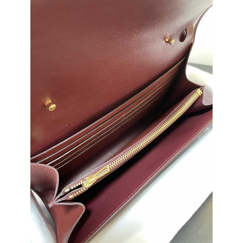 H**mes constance wallet to go gold hardware burgundy