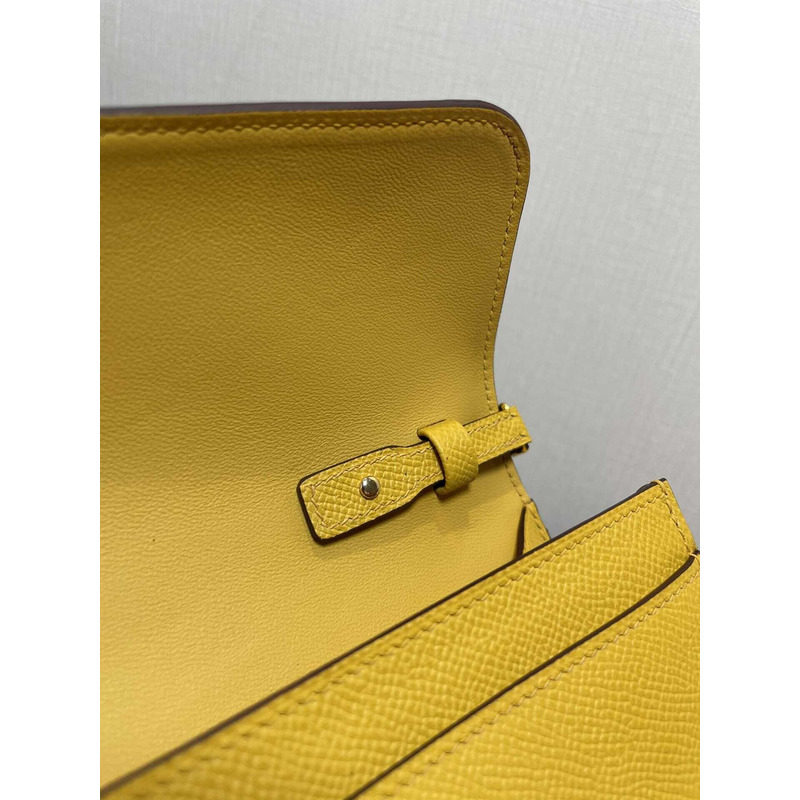 H**mes constance wallet to go gold hardware yellow