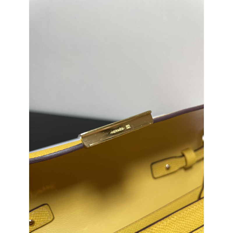 H**mes constance wallet to go gold hardware yellow