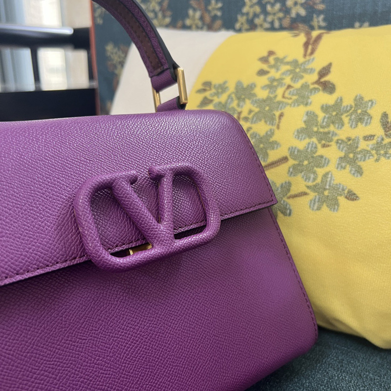 Valentino Garavani VSling Trapezoidal Tote Purple