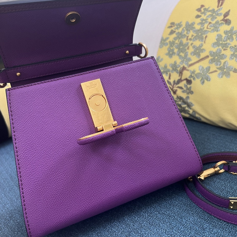 Valentino Garavani VSling Trapezoidal Tote Purple