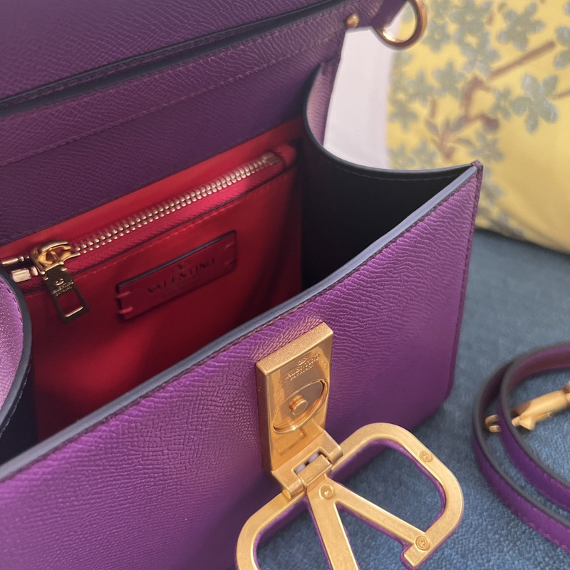 Valentino Garavani VSling Trapezoidal Tote Purple