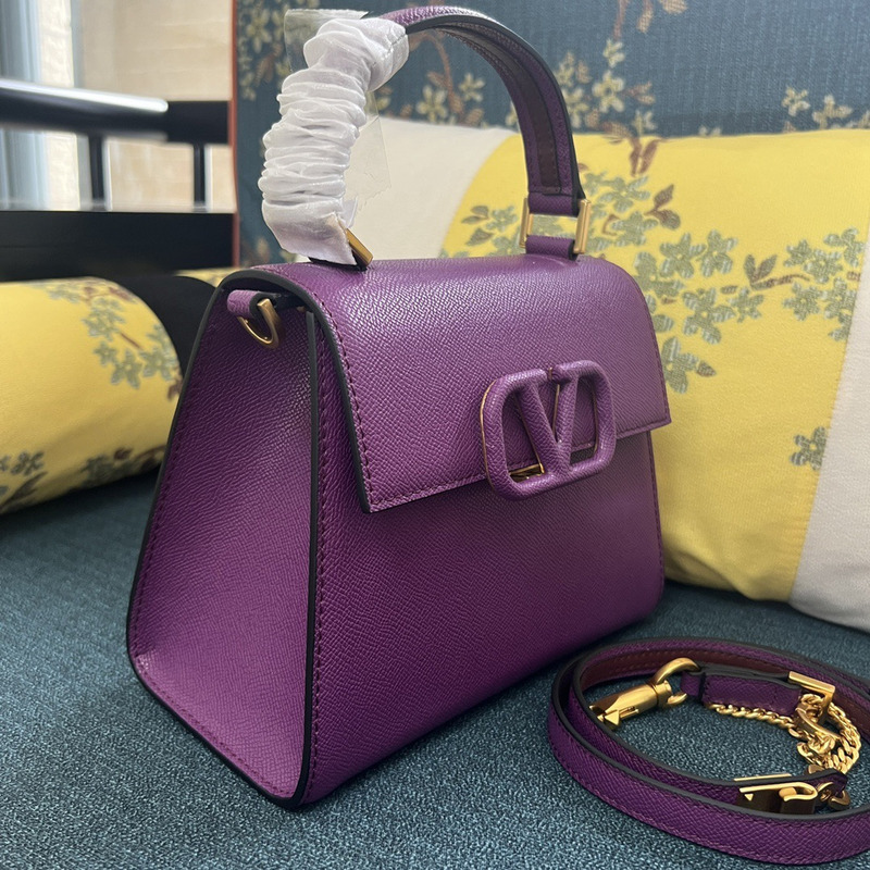 Valentino Garavani VSling Trapezoidal Tote Purple