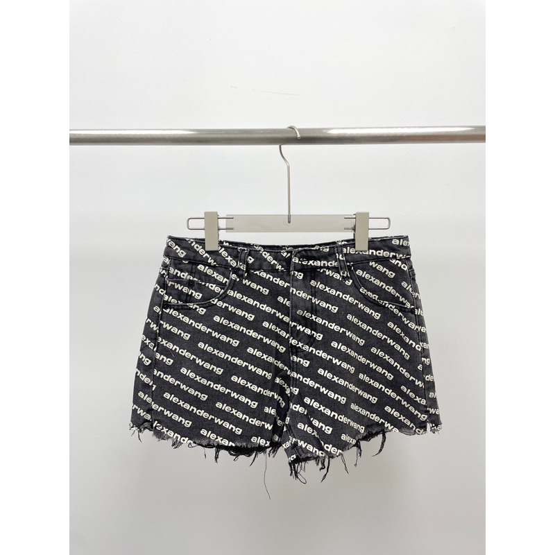 Alexander Wang Logo Shorts Black