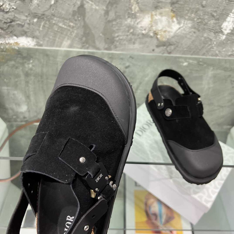 D*or x birkenstock tokio mule black nubuck calfskin