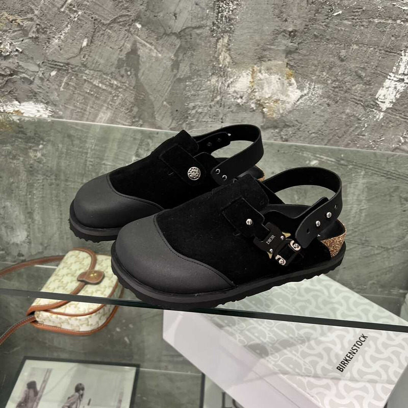 D*or x birkenstock tokio mule black nubuck calfskin