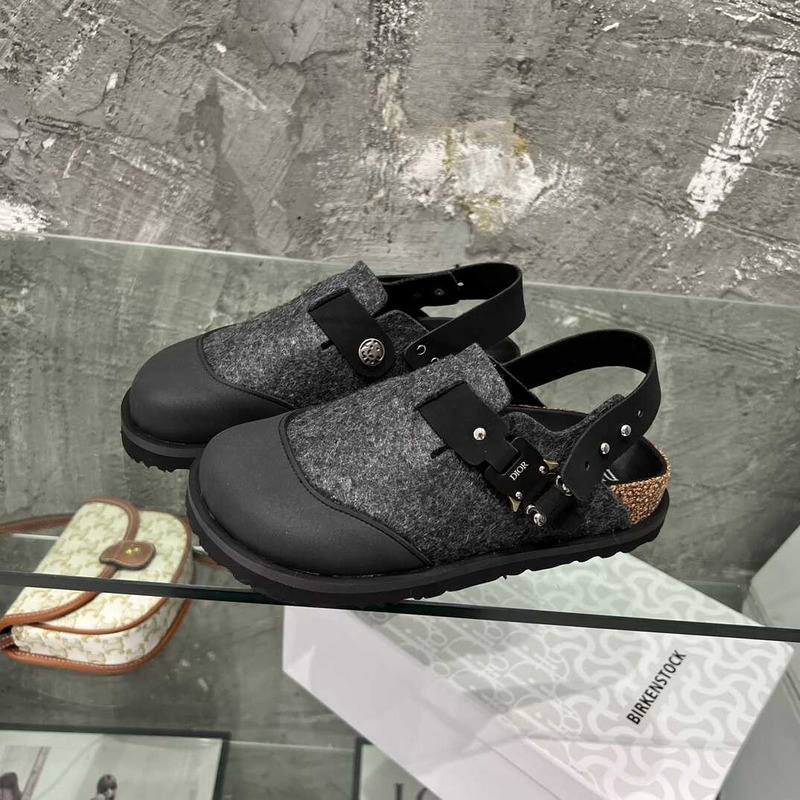 D*or x birkenstock tokio mule black nubuck calfskin