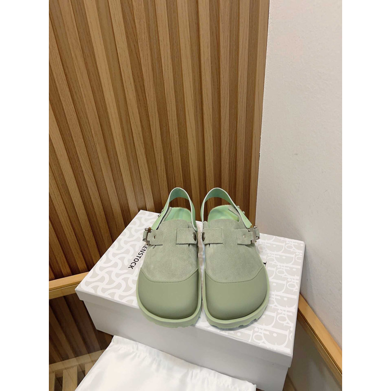 D*or x birkenstock tokio mule green nubuck calfskin