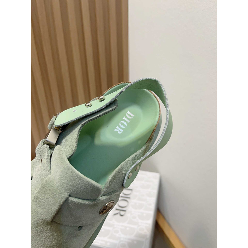 D*or x birkenstock tokio mule green nubuck calfskin