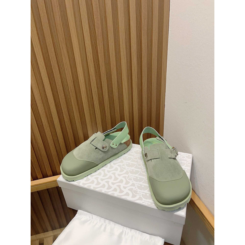 D*or x birkenstock tokio mule green nubuck calfskin