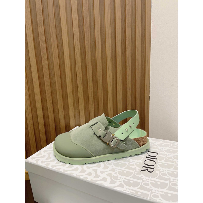 D*or x birkenstock tokio mule green nubuck calfskin