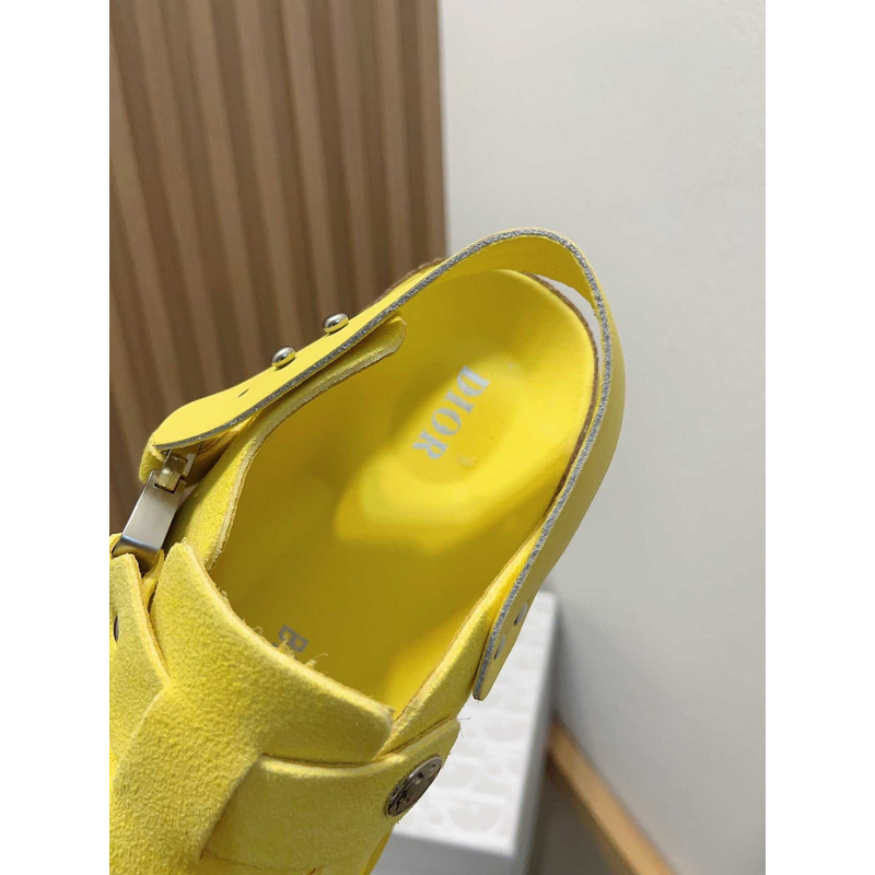 D*or x birkenstock tokio mule yellow nubuck calfskin