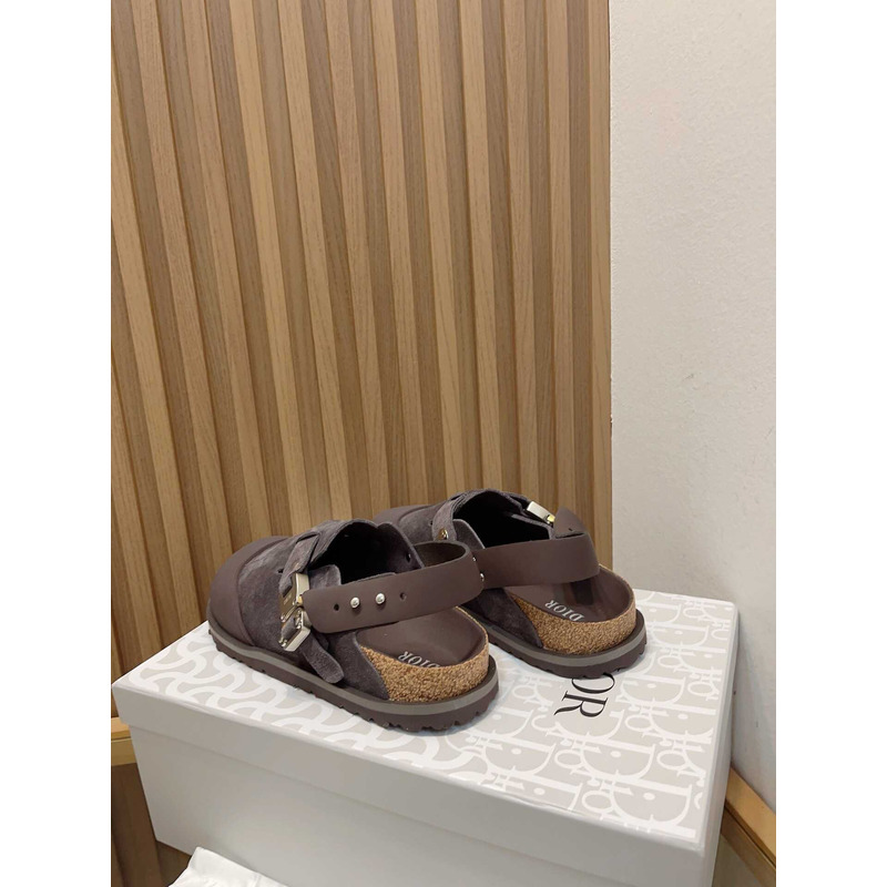 D*or x birkenstock tokio mule coffee nubuck calfskin