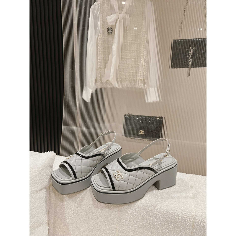 Ch*el platform sandals gray