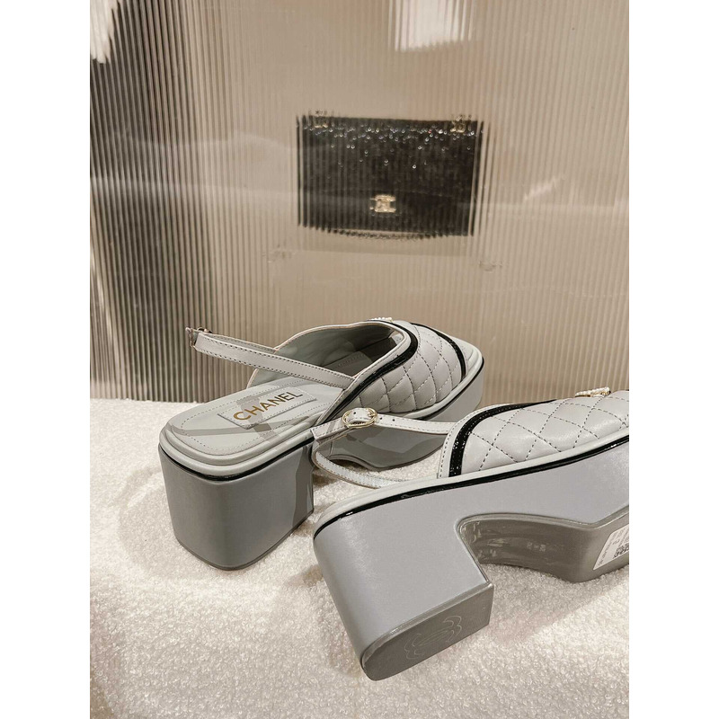 Ch*el platform sandals gray