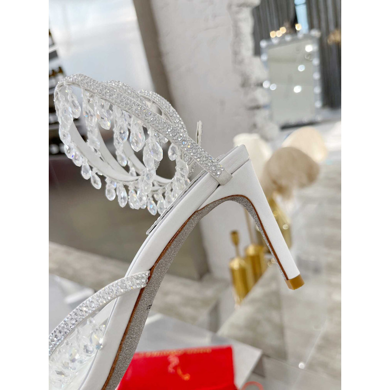 Rene Caovilla Must-Haves Chandelier Ruby White Crystal Pumps