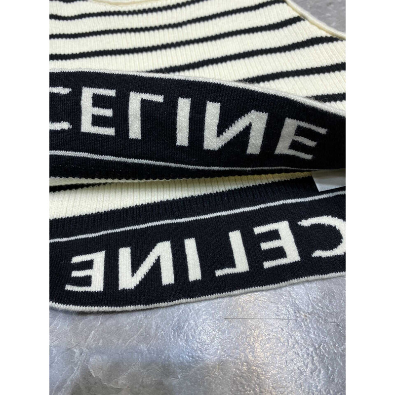 Ce**e sports knit striped sports bra