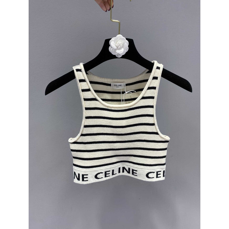 Ce**e sports knit striped sports bra