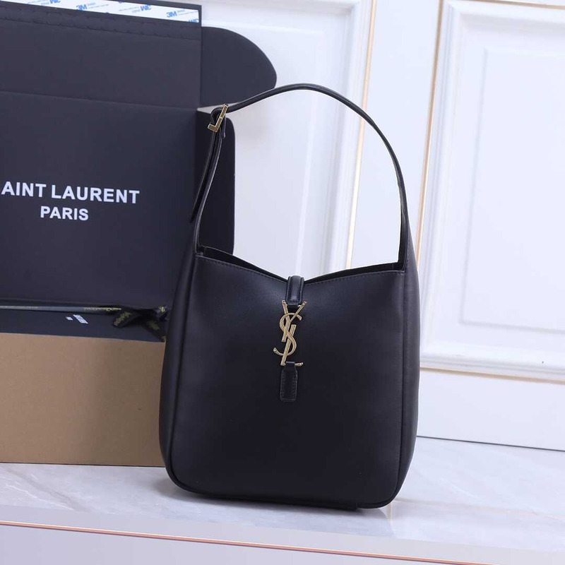 Saint Laurent Le 37 Leather Bucket Bag Black