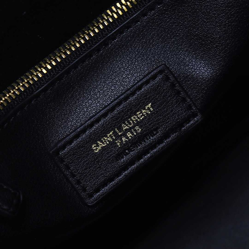 Saint Laurent Le 37 Leather Bucket Bag Black