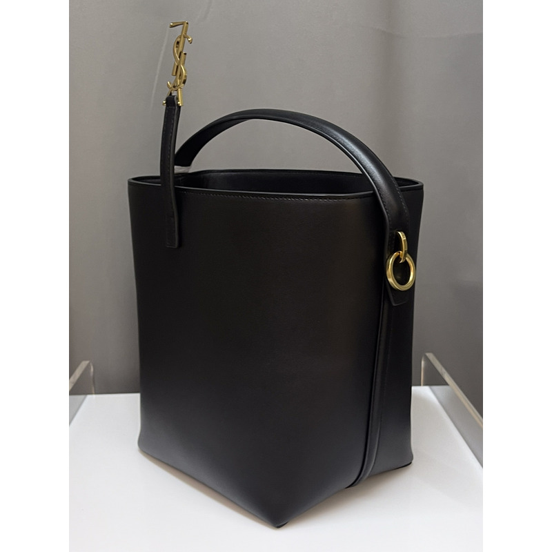 Saint Laurent Le 37 Leather Bucket Bag Black