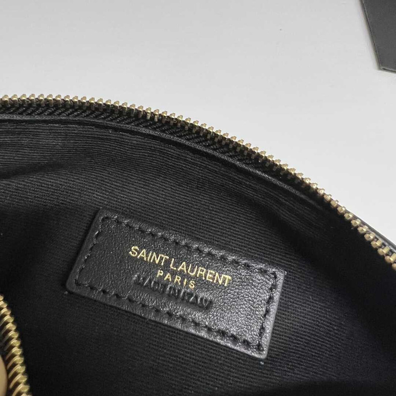 Saint Laurent Sade Mini Cylinder Bag In Quilted Lambskin Black