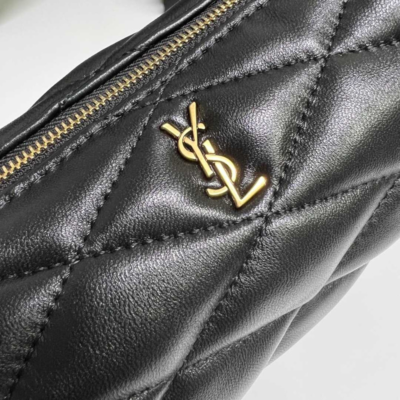 Saint Laurent Sade Mini Cylinder Bag In Quilted Lambskin Black