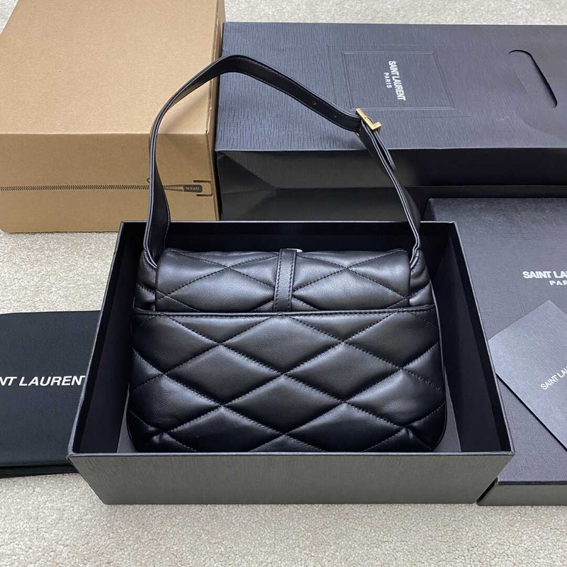 Saint Laurent Le 57 Shoulder Bag In Quilted Lambskin Black