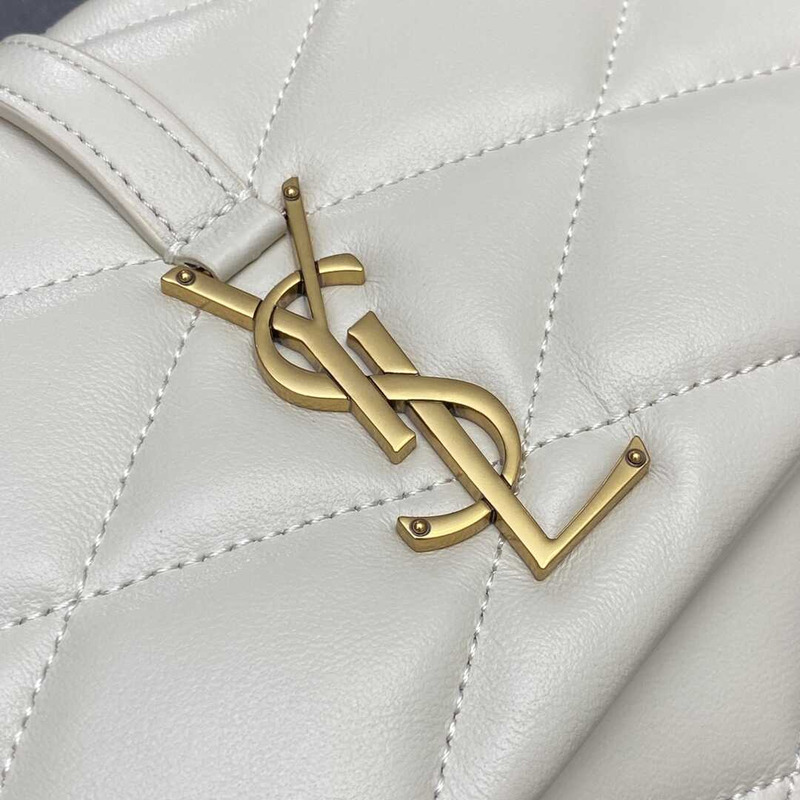 Saint Laurent Le 57 Shoulder Bag In Quilted Lambskin White