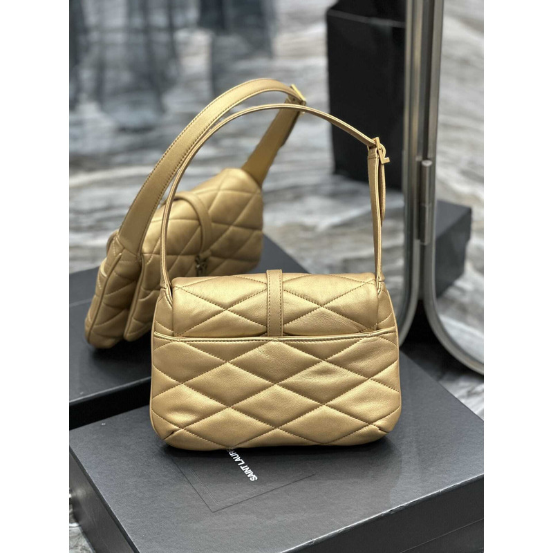 Saint Laurent Le 57 Shoulder Bag In Quilted Lambskin Gold