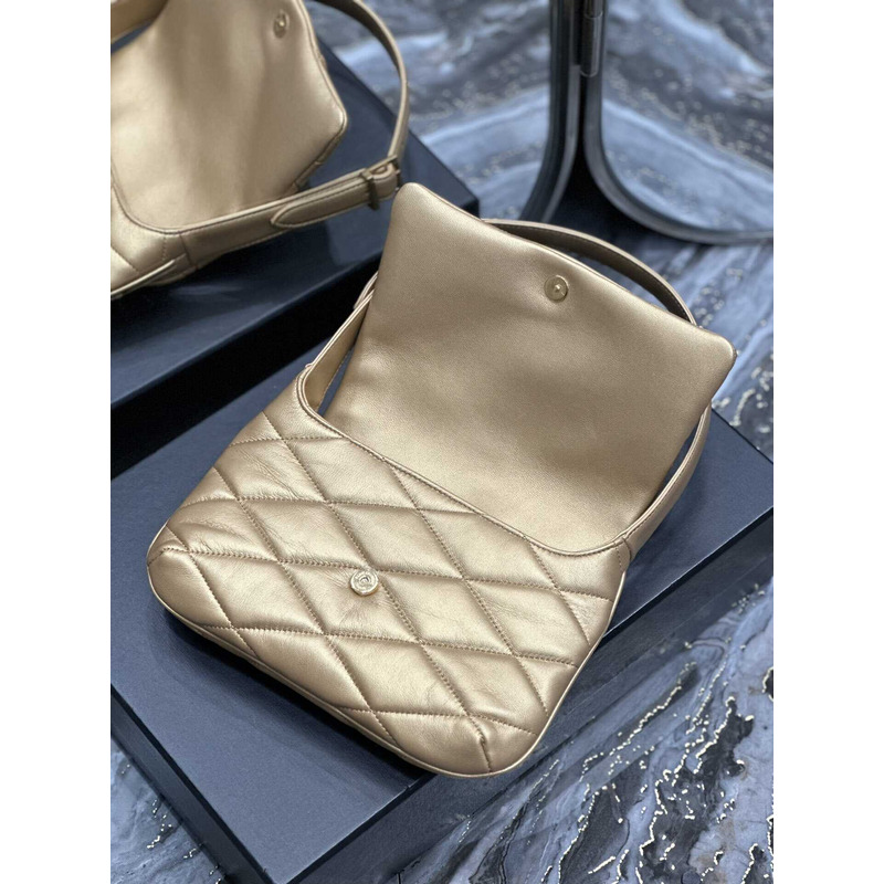 Saint Laurent Le 57 Shoulder Bag In Quilted Lambskin Gold