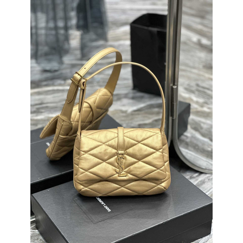 Saint Laurent Le 57 Shoulder Bag In Quilted Lambskin Gold