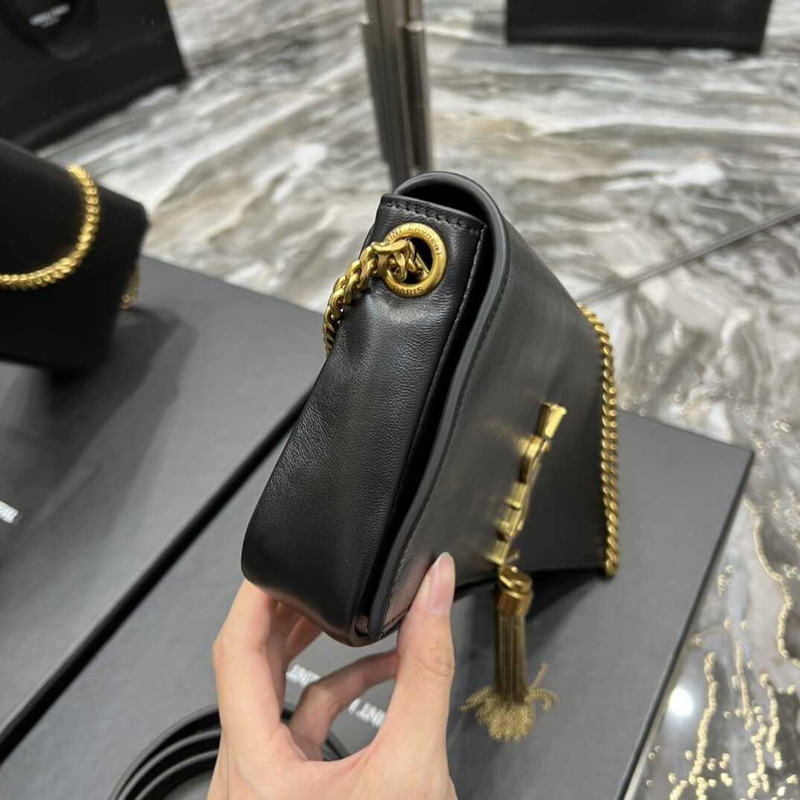 Saint Laurent Kate 99 Lambskin Shoulder Bag Black