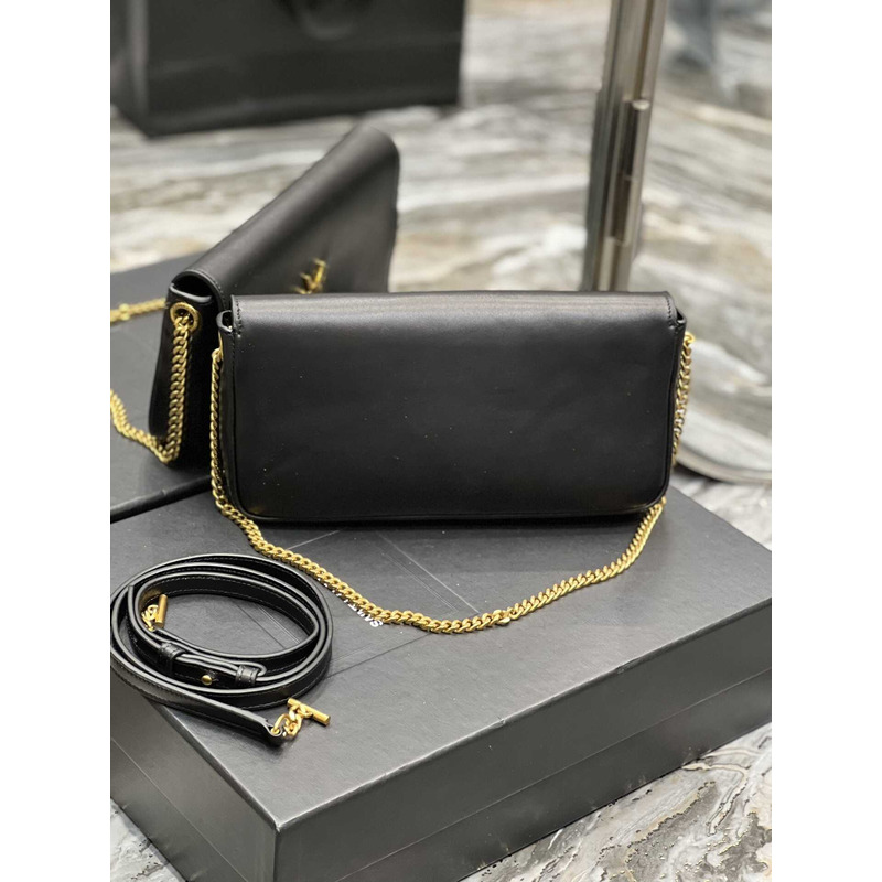 Saint Laurent Kate 99 Lambskin Shoulder Bag Black