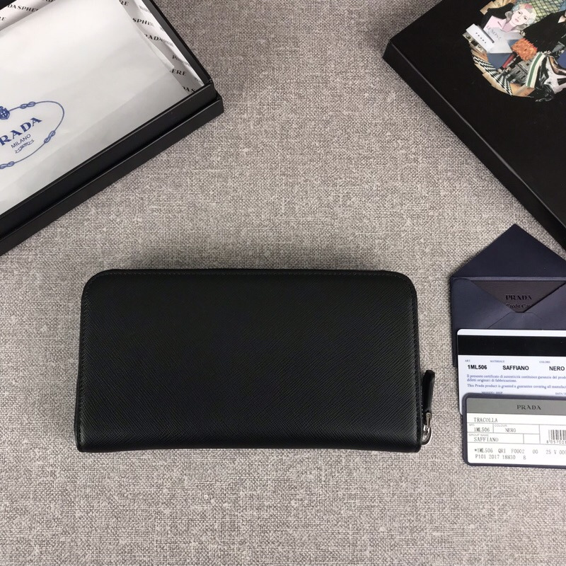 Pra*a leather wallet black